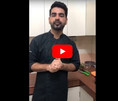 Rice Cake Canapes with Paneer & Corn Bhurji by Chef Gaurav Chawla