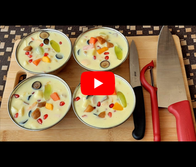 Fruit Custard Recipe by My Jain Recipes